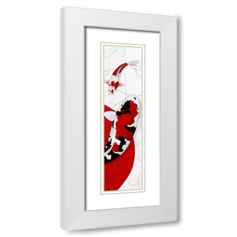 Together III White Modern Wood Framed Art Print with Double Matting by Gruhn, Nicole