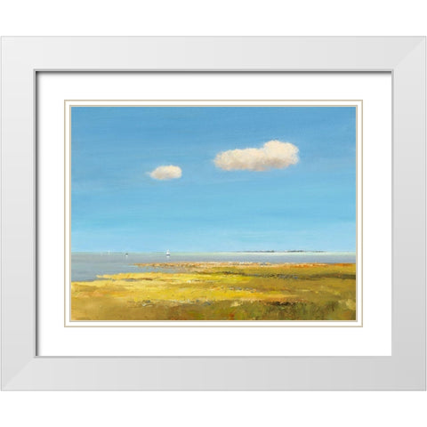 Nice sailing day White Modern Wood Framed Art Print with Double Matting by Groenhart, Jan