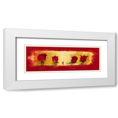 Aqui te amo IV White Modern Wood Framed Art Print with Double Matting by Leys, Gemma