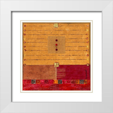 Escale touareg White Modern Wood Framed Art Print with Double Matting by Grenet, Catherine
