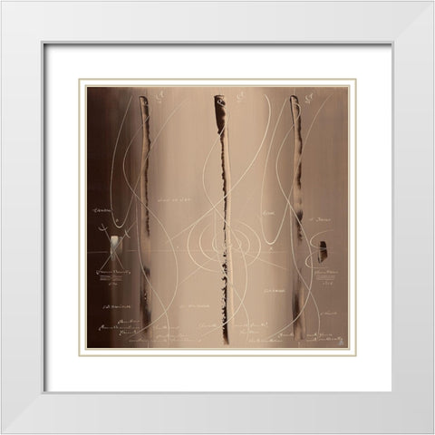 Sens et non sens IV White Modern Wood Framed Art Print with Double Matting by Becam, Carole
