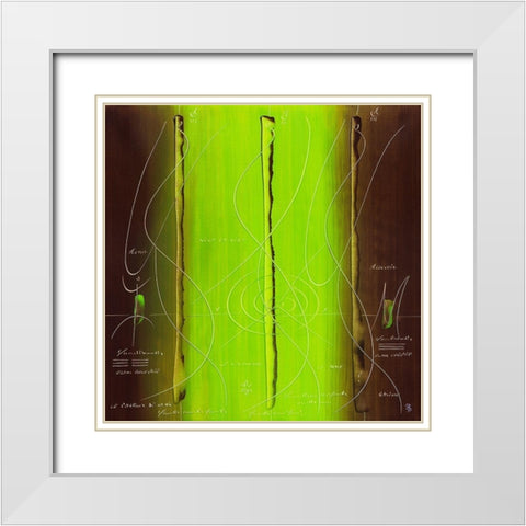 Sens et non sens VIII White Modern Wood Framed Art Print with Double Matting by Becam, Carole