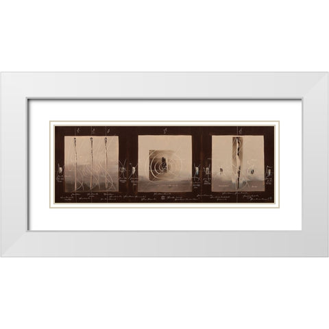 Sens et non sens IX White Modern Wood Framed Art Print with Double Matting by Becam, Carole