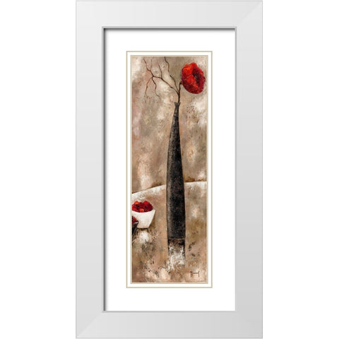 Zen attitude II White Modern Wood Framed Art Print with Double Matting by Mansart, Veronique