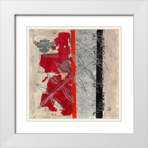 Fragile I White Modern Wood Framed Art Print with Double Matting by Engelmann, Marie-Pascale