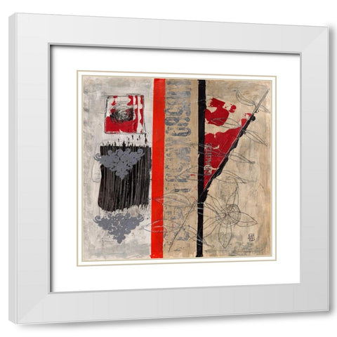 Fragile II White Modern Wood Framed Art Print with Double Matting by Engelmann, Marie-Pascale