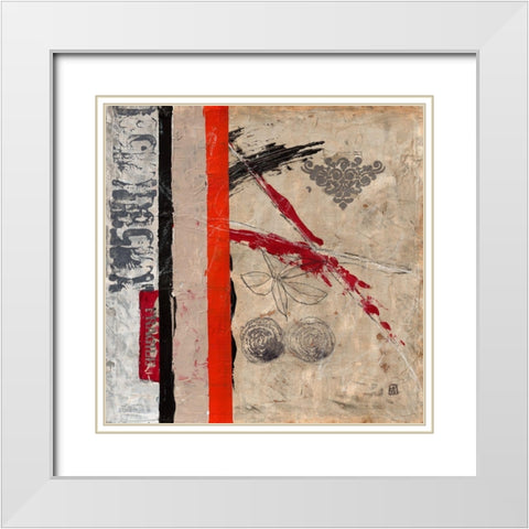 Fragile VI White Modern Wood Framed Art Print with Double Matting by Engelmann, Marie-Pascale