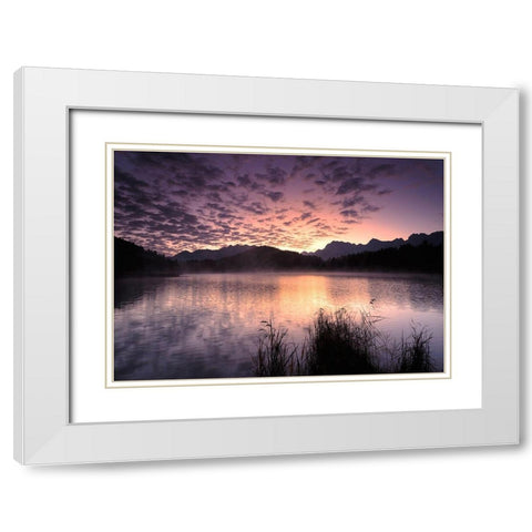 Nature Art Color VIII White Modern Wood Framed Art Print with Double Matting by Steger, Uwe