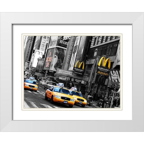 A Chorus Line White Modern Wood Framed Art Print with Double Matting by Terrible, Aurelien