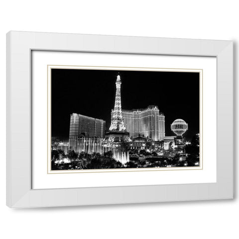 Bellagio Park White Modern Wood Framed Art Print with Double Matting by Terrible, Aurelien