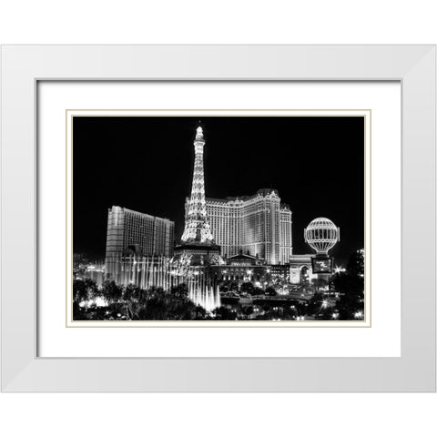 Bellagio Park White Modern Wood Framed Art Print with Double Matting by Terrible, Aurelien