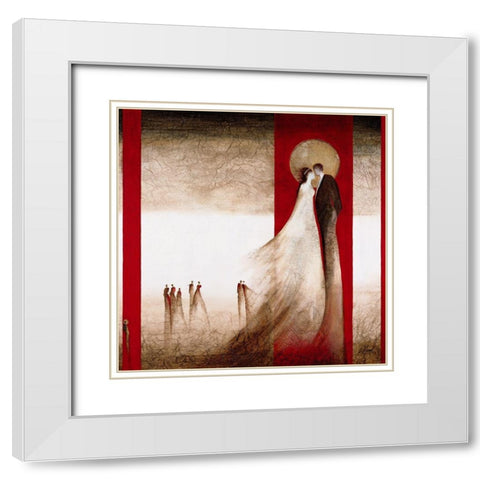 Le jour ouâ€¦ White Modern Wood Framed Art Print with Double Matting by Bonnet, Sophie