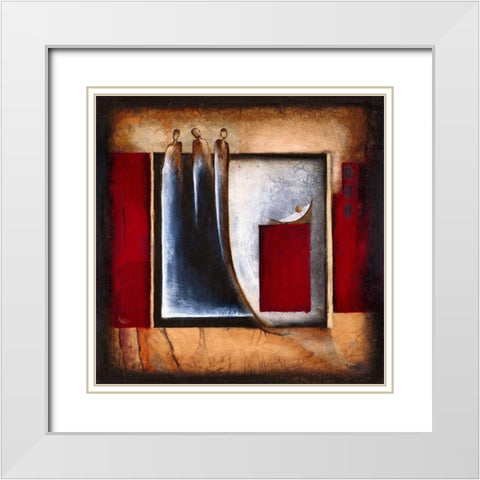 Comedia White Modern Wood Framed Art Print with Double Matting by Bonnet, Sophie