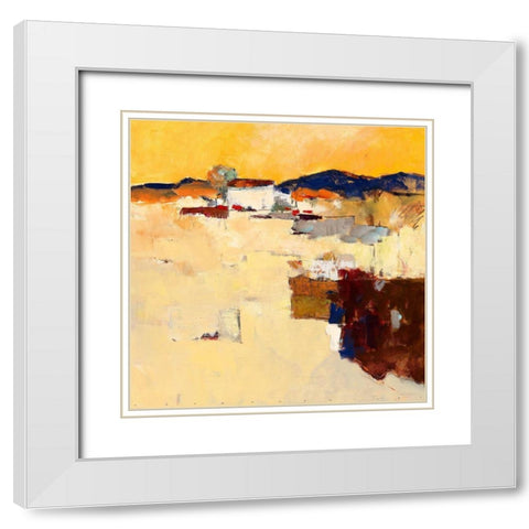 Frankrijk 11 II White Modern Wood Framed Art Print with Double Matting by Groenhart, Jan