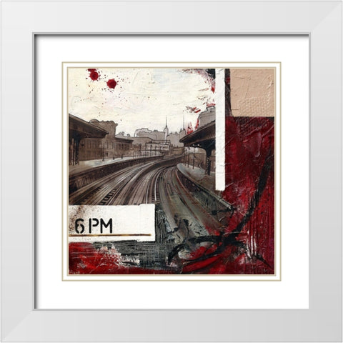 6PM White Modern Wood Framed Art Print with Double Matting by Laffargue, Caroline