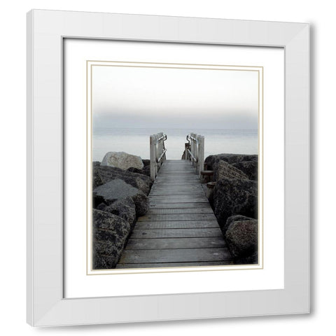 Moving On White Modern Wood Framed Art Print with Double Matting by Copeland, Gill