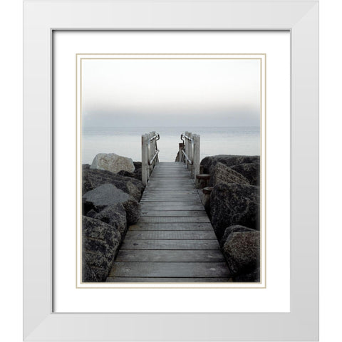 Moving On White Modern Wood Framed Art Print with Double Matting by Copeland, Gill