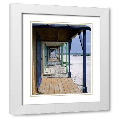 Ocean Views White Modern Wood Framed Art Print with Double Matting by Copeland, Gill