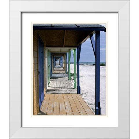 Ocean Views White Modern Wood Framed Art Print with Double Matting by Copeland, Gill