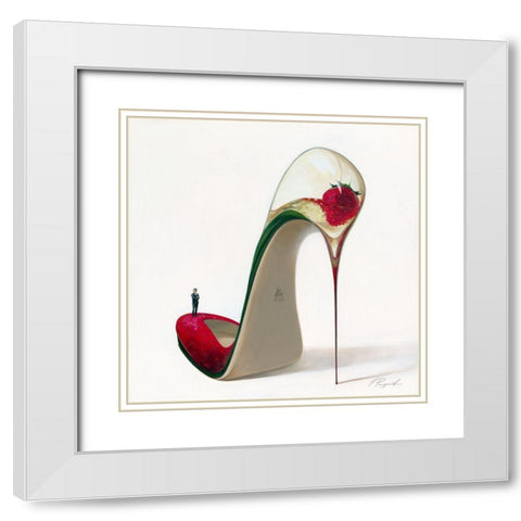 Frizzante White Modern Wood Framed Art Print with Double Matting by Panasenko, Inna