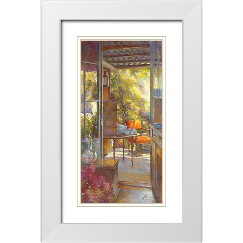 Chez l antiquaire White Modern Wood Framed Art Print with Double Matting by Messely, Johan
