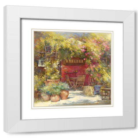 L atelier White Modern Wood Framed Art Print with Double Matting by Messely, Johan