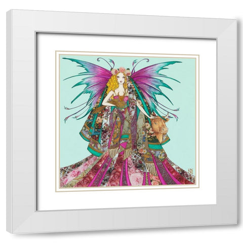 Fee du Taureau White Modern Wood Framed Art Print with Double Matting by Johara