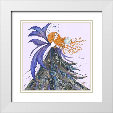 Fee du Scorpion White Modern Wood Framed Art Print with Double Matting by Johara