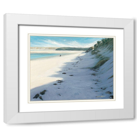Bay II White Modern Wood Framed Art Print with Double Matting by Atkinson, Caroline