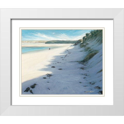 Bay II White Modern Wood Framed Art Print with Double Matting by Atkinson, Caroline