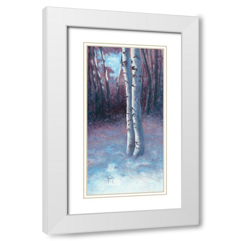 Complicite White Modern Wood Framed Art Print with Double Matting by VALENTIN