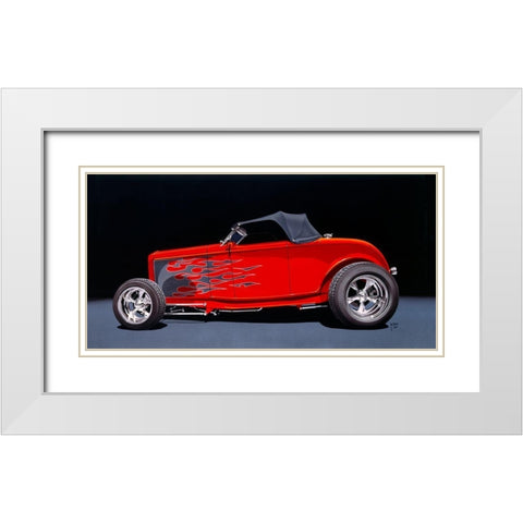 Hi Boy White Modern Wood Framed Art Print with Double Matting by Tempier, Guy