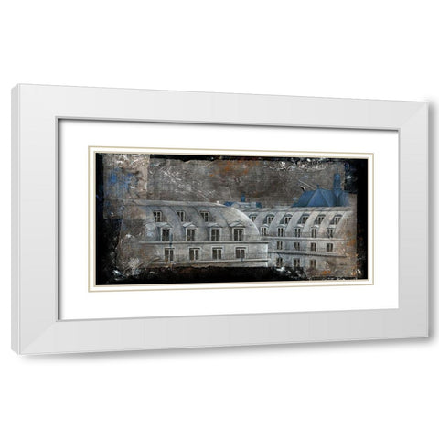 Facade I White Modern Wood Framed Art Print with Double Matting by Cadoret, Virginie