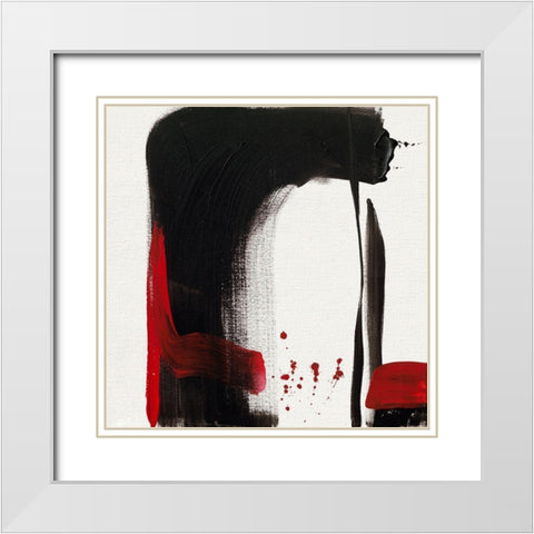 Ohne Titel III White Modern Wood Framed Art Print with Double Matting by Decker, Regina
