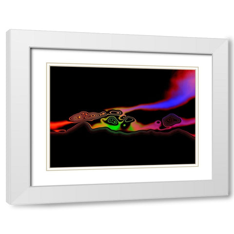 Color Flash White Modern Wood Framed Art Print with Double Matting by Steger, Uwe