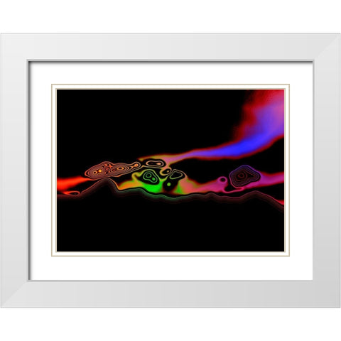 Color Flash White Modern Wood Framed Art Print with Double Matting by Steger, Uwe