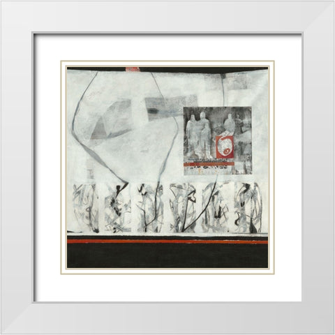 Aufstellung I White Modern Wood Framed Art Print with Double Matting by Molfenter, Erika