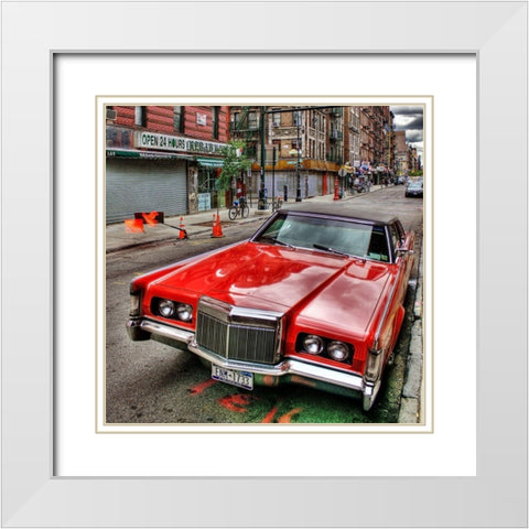 Alphabet City White Modern Wood Framed Art Print with Double Matting by Terrible, Aurelien