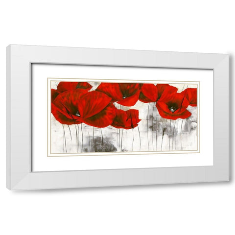 Pavot d hiver III White Modern Wood Framed Art Print with Double Matting by Zacher-Finet, Isabelle
