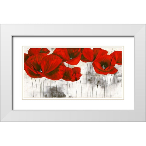Pavot d hiver III White Modern Wood Framed Art Print with Double Matting by Zacher-Finet, Isabelle