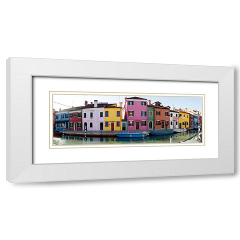 Venedig Burano I White Modern Wood Framed Art Print with Double Matting by Fischer, Rolf