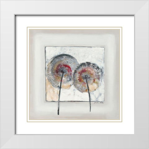 Pusteblumen White Modern Wood Framed Art Print with Double Matting by Arns-Muller, Monika