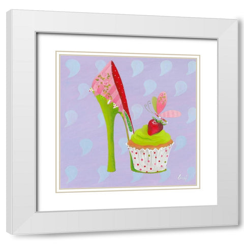 Fairyshoes II White Modern Wood Framed Art Print with Double Matting by McFaul, Lorrie