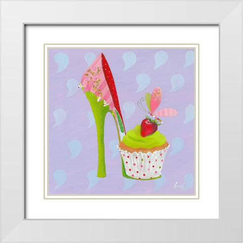 Fairyshoes II White Modern Wood Framed Art Print with Double Matting by McFaul, Lorrie