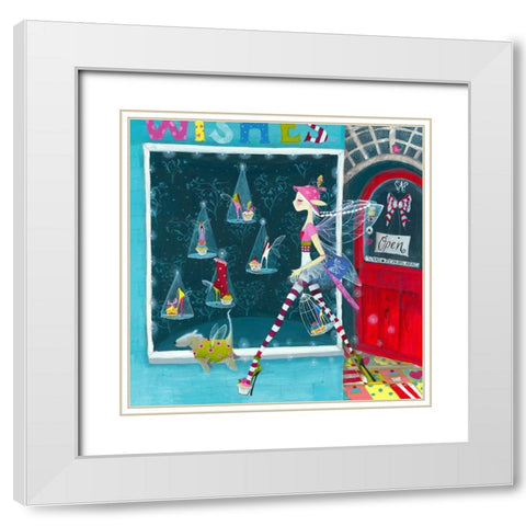 The Shoe Shop White Modern Wood Framed Art Print with Double Matting by McFaul, Lorrie