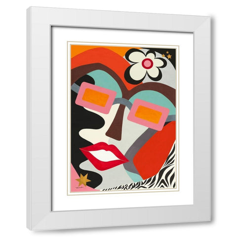 Fantaisie White Modern Wood Framed Art Print with Double Matting by Brand, Valerie