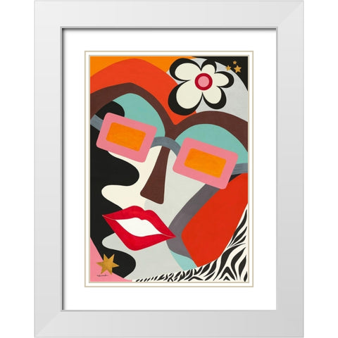 Fantaisie White Modern Wood Framed Art Print with Double Matting by Brand, Valerie