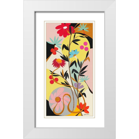 Harmonie White Modern Wood Framed Art Print with Double Matting by Brand, Valerie