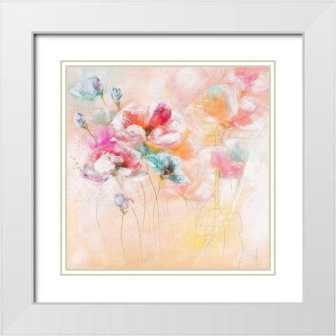 Le jardin d Amelie II White Modern Wood Framed Art Print with Double Matting by Zacher-Finet, Isabelle