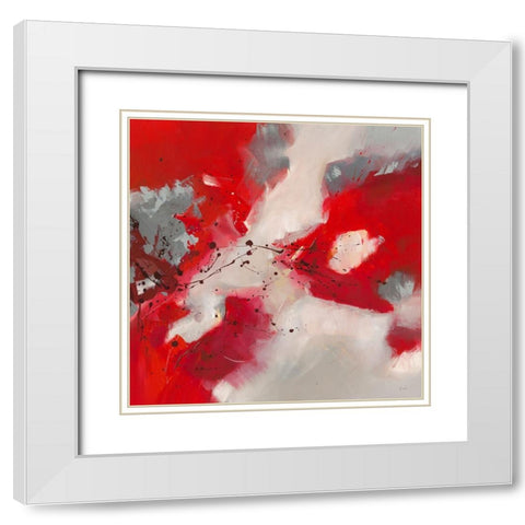 Sublimation II White Modern Wood Framed Art Print with Double Matting by Ball, Veronique